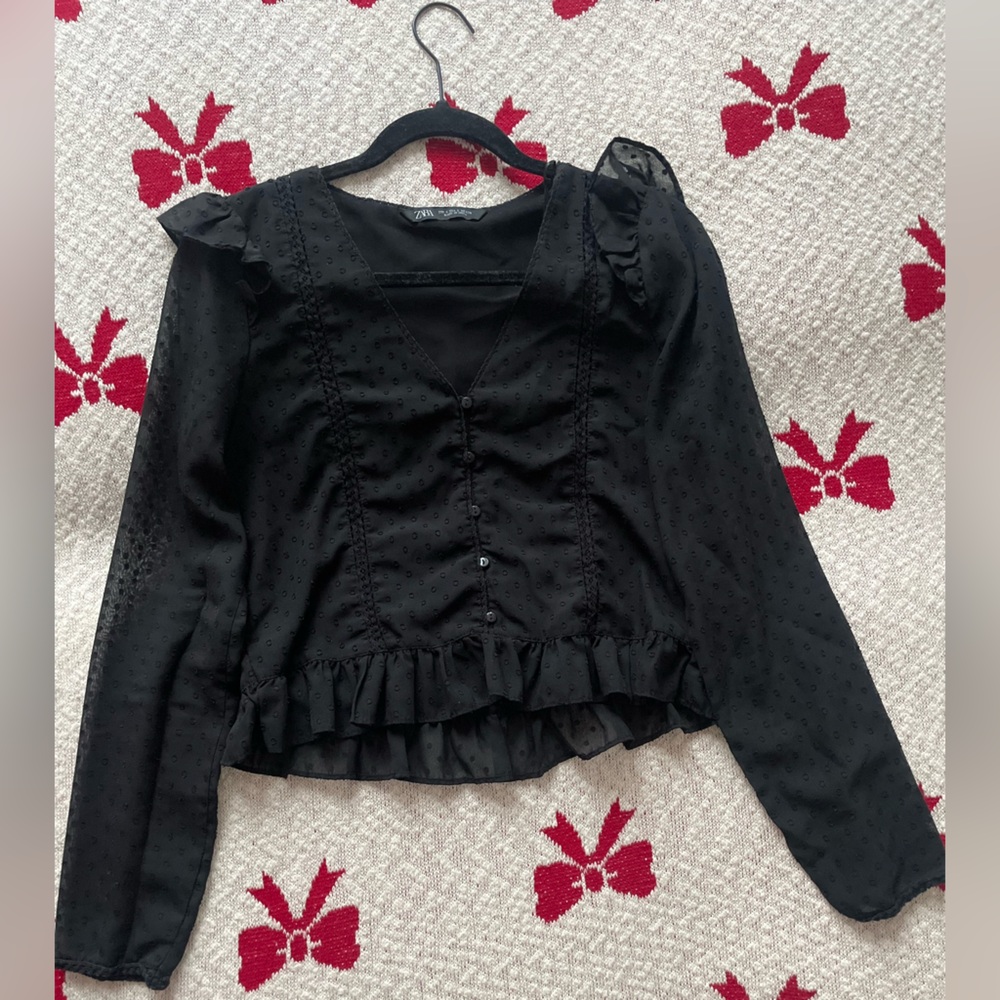 Black Zara blouse